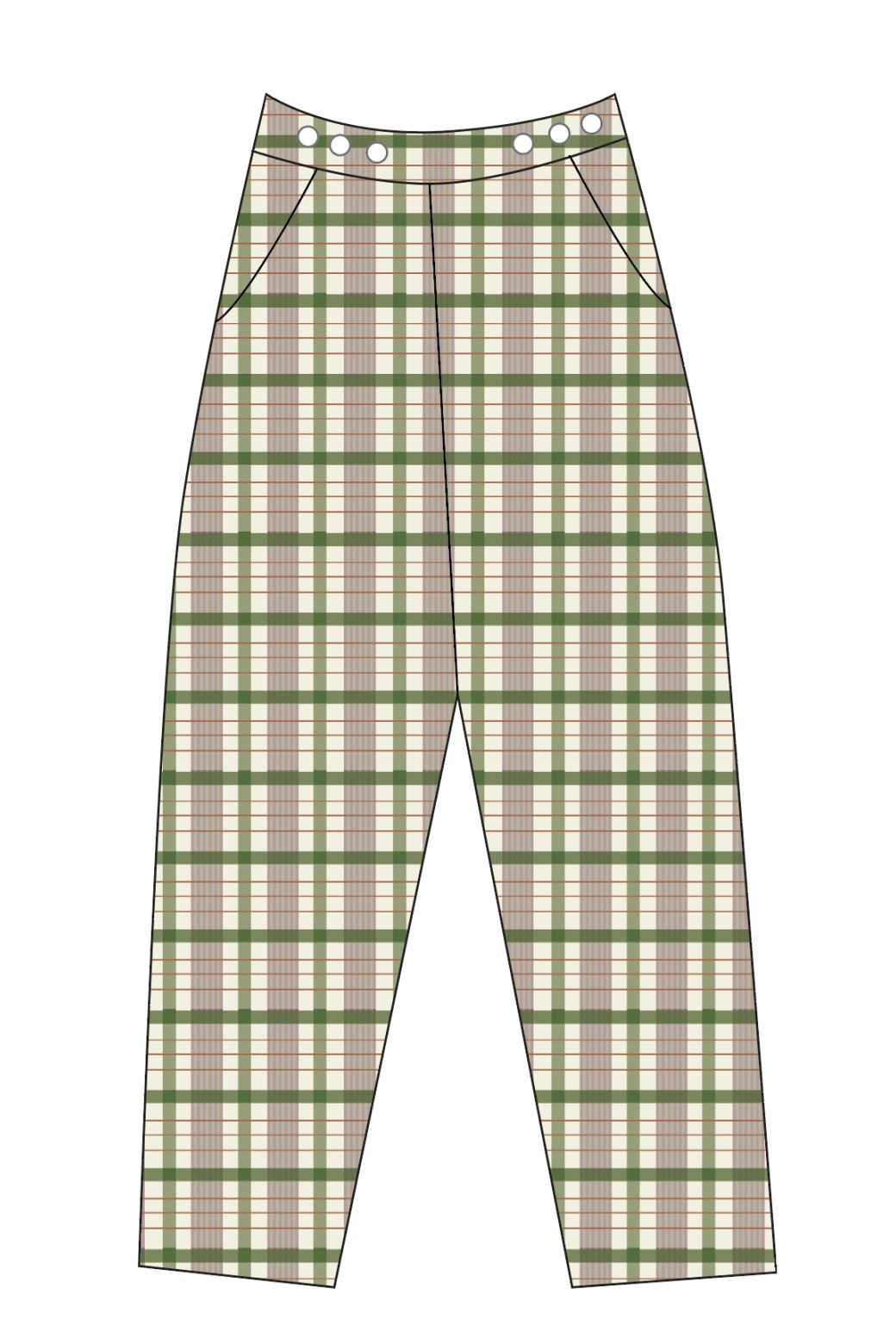 113 - Pantalon Olivia Nessie Vert Lot De 2