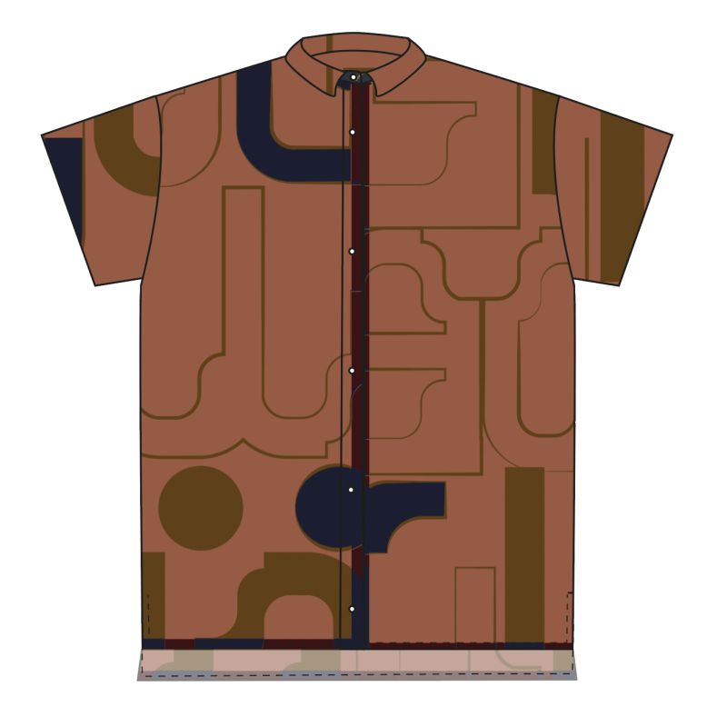 114 - Chemise Andrew Idole Terracotta Lot De 2