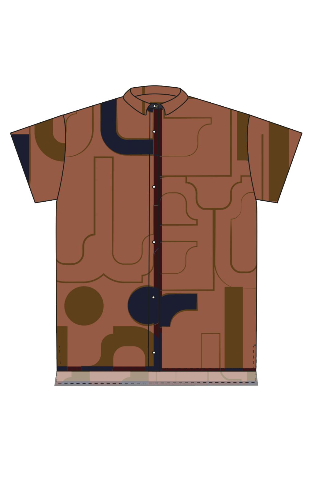 114 - Chemise Andrew Idole Terracotta Lot De 2