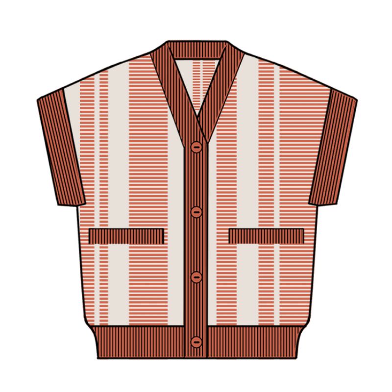 152 - Gilet Mona Road Corail Lot De 2