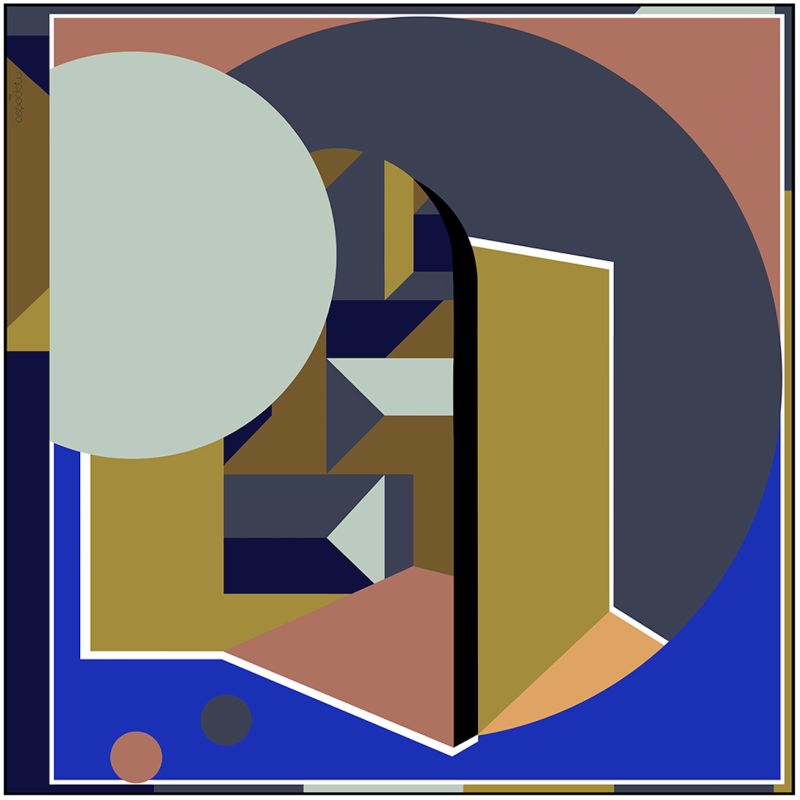 A - Carré Ode Bleu Lot De 2