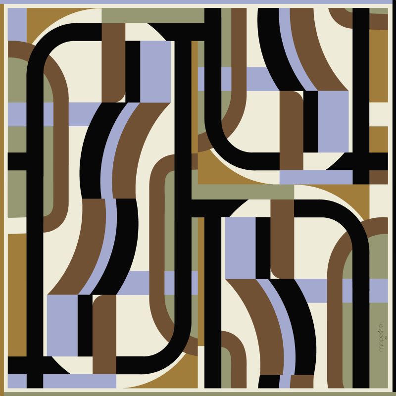 E - FoulardSupersonic Brun Parme Lot De 2