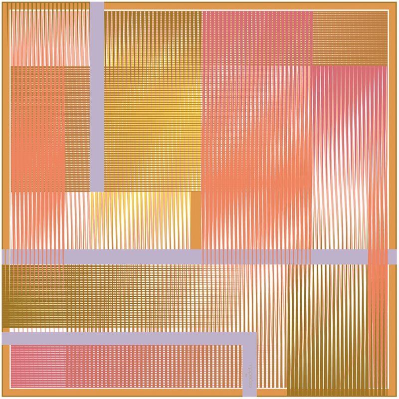 B - Carré Vibrant Orange Lot De 2