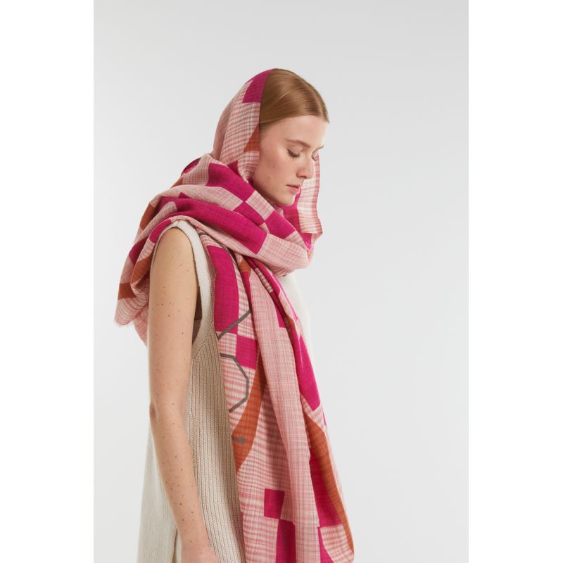 B - FoulardSigne Rose Flash Lot De 2