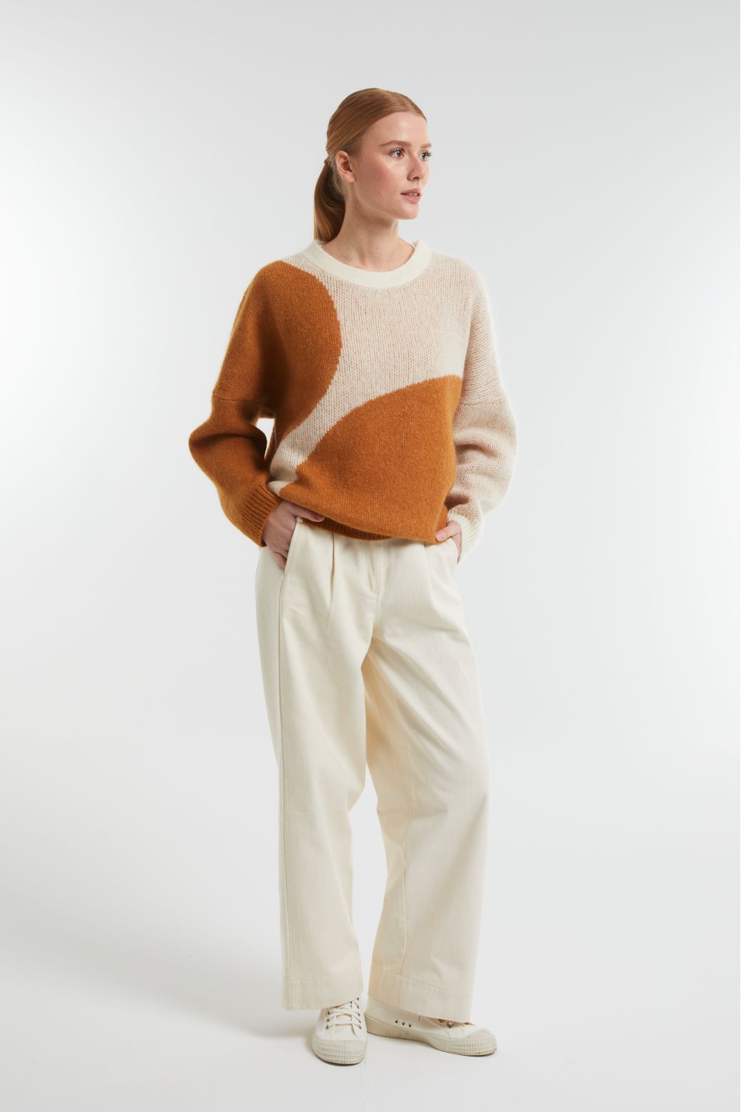 151 - Pull Nina Balloon Caramel Lot De 2