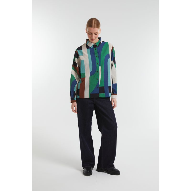 100 - Chemise Rosalie Supersonic Bleu Vert Lot De 2