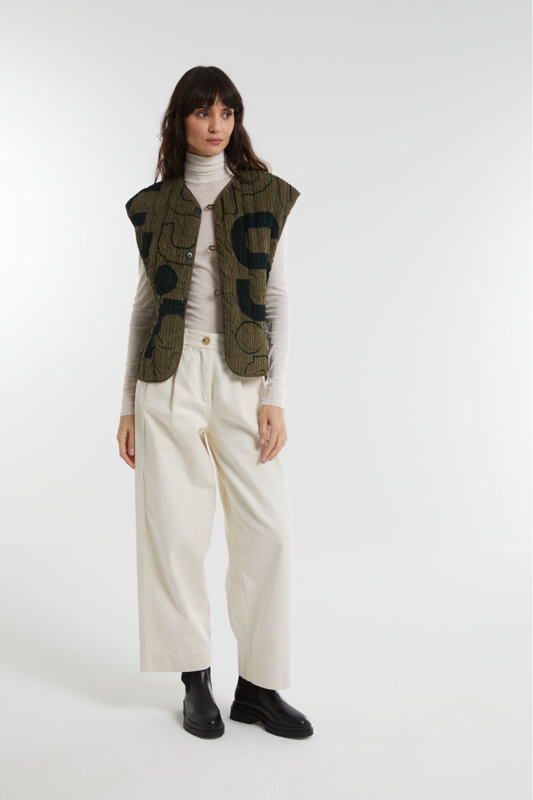 108 - Veste Pablo Lyrique Bicolor Kaki Lot De 2