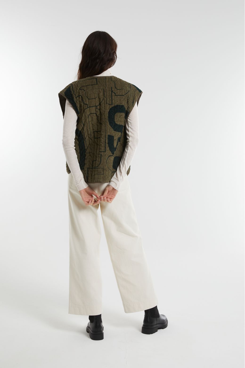 108 - Veste Pablo Lyrique Bicolor Kaki Lot De 2