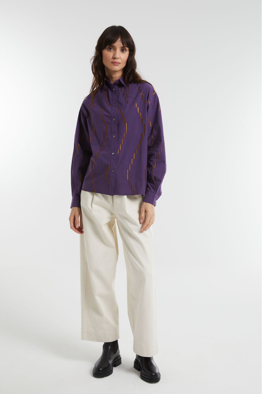 101 - Chemise Rosalie Calder Violet Lot De 2