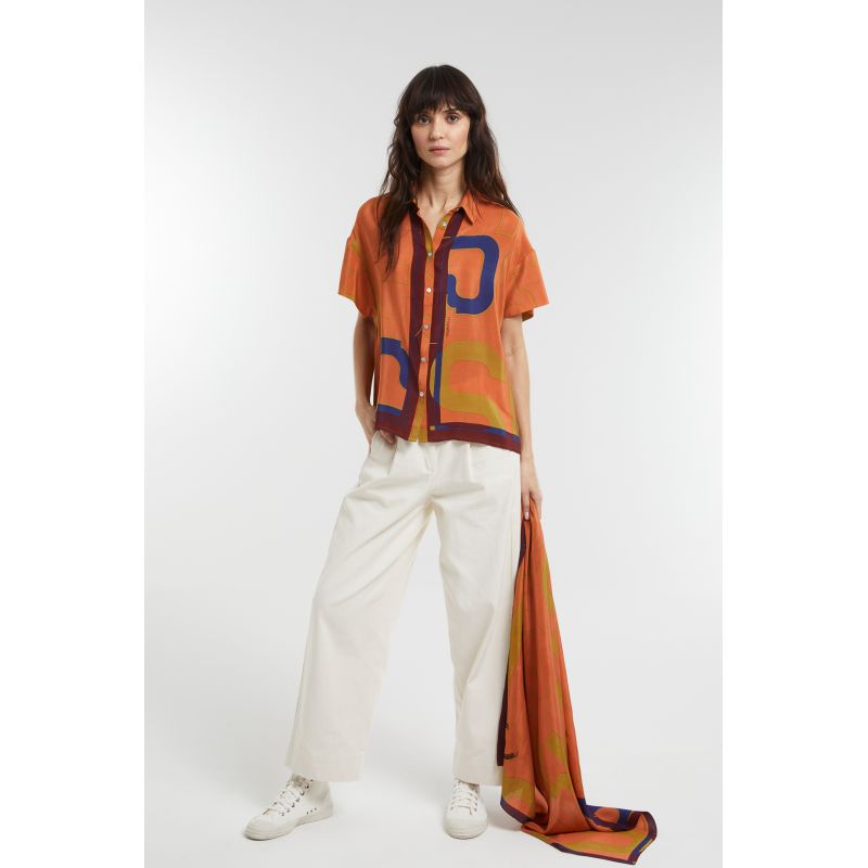 114 - Chemise Andrew Idole Terracotta Lot De 2