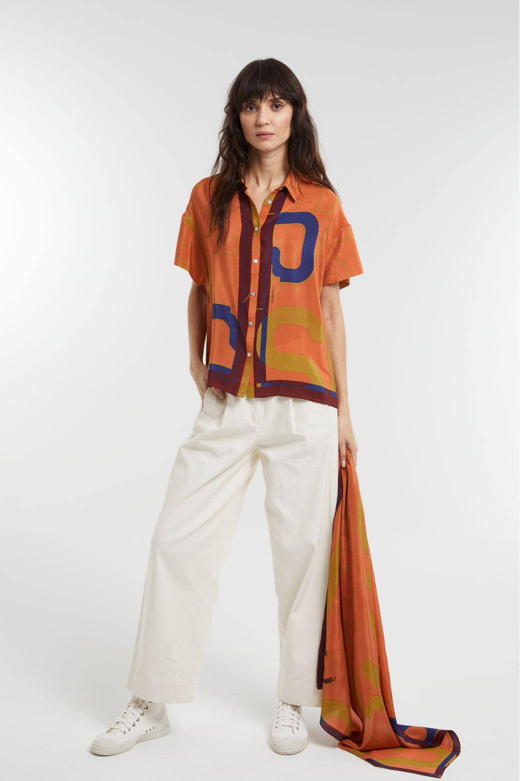 114 - Chemise Andrew Idole Terracotta Lot De 2