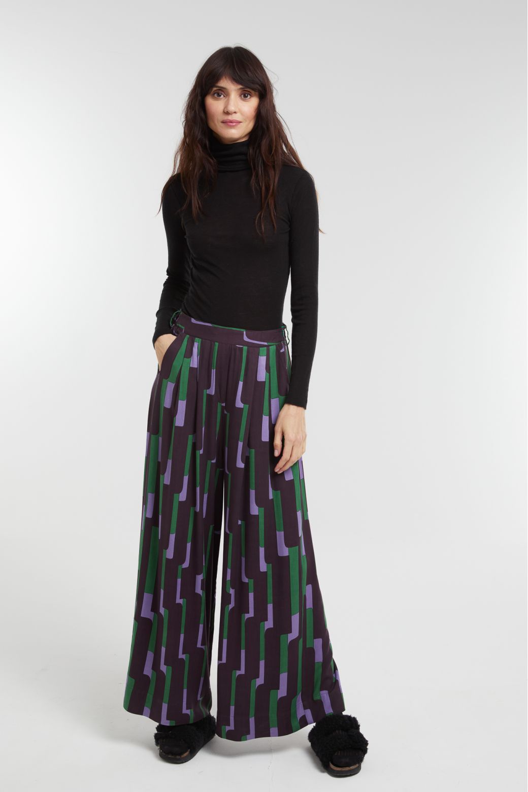 110 - Pantalon Penelope Celeste Vert Lot De 2