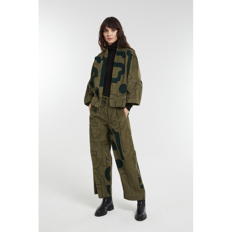 108 - Veste Ada Lyrique Bicolor Kaki Lot De 2