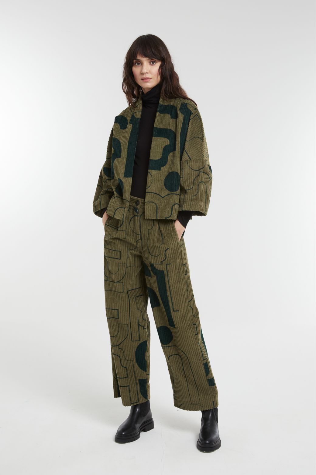 108 - Veste Ada Lyrique Bicolor Kaki Lot De 2