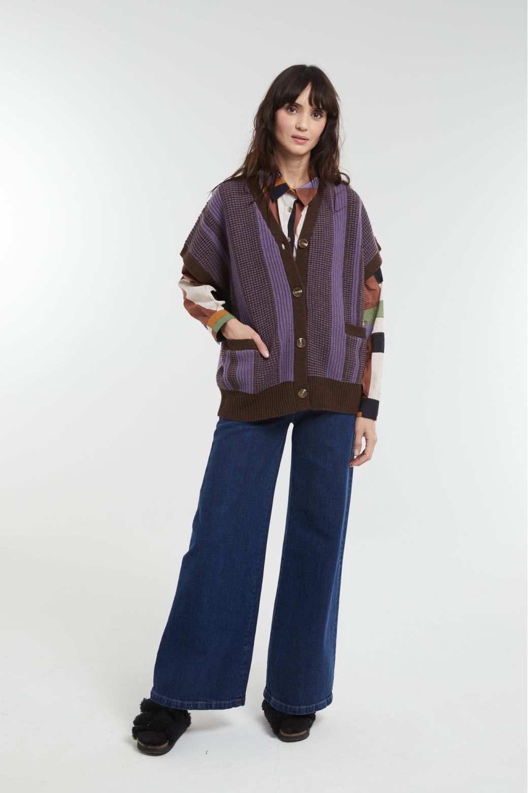 152 - Gilet Mona Road Parme Lot De 2