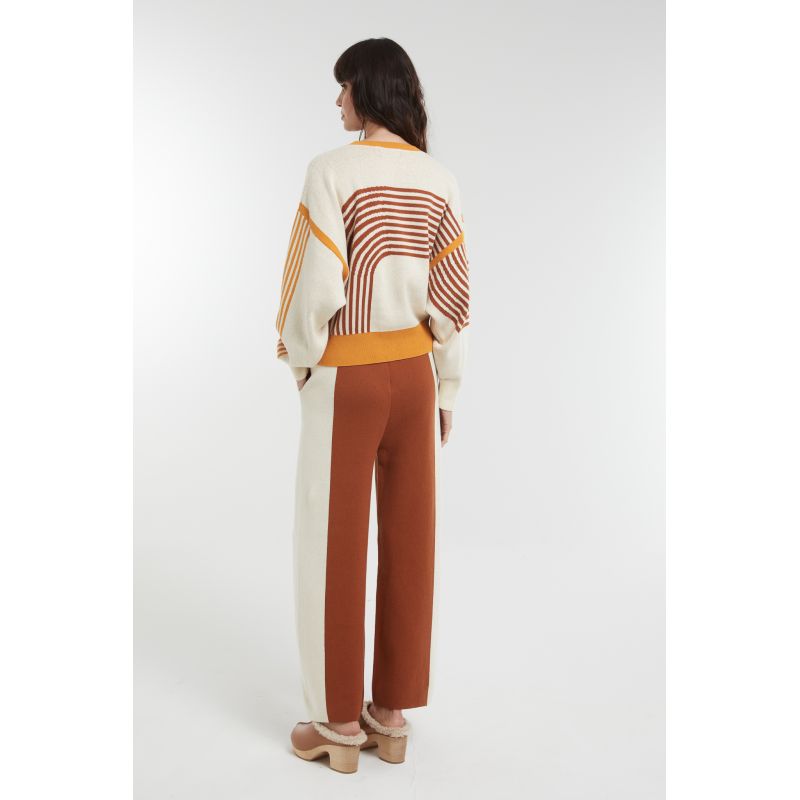 150 - Pull Axel Zen Ecru Caramel Lot De 2