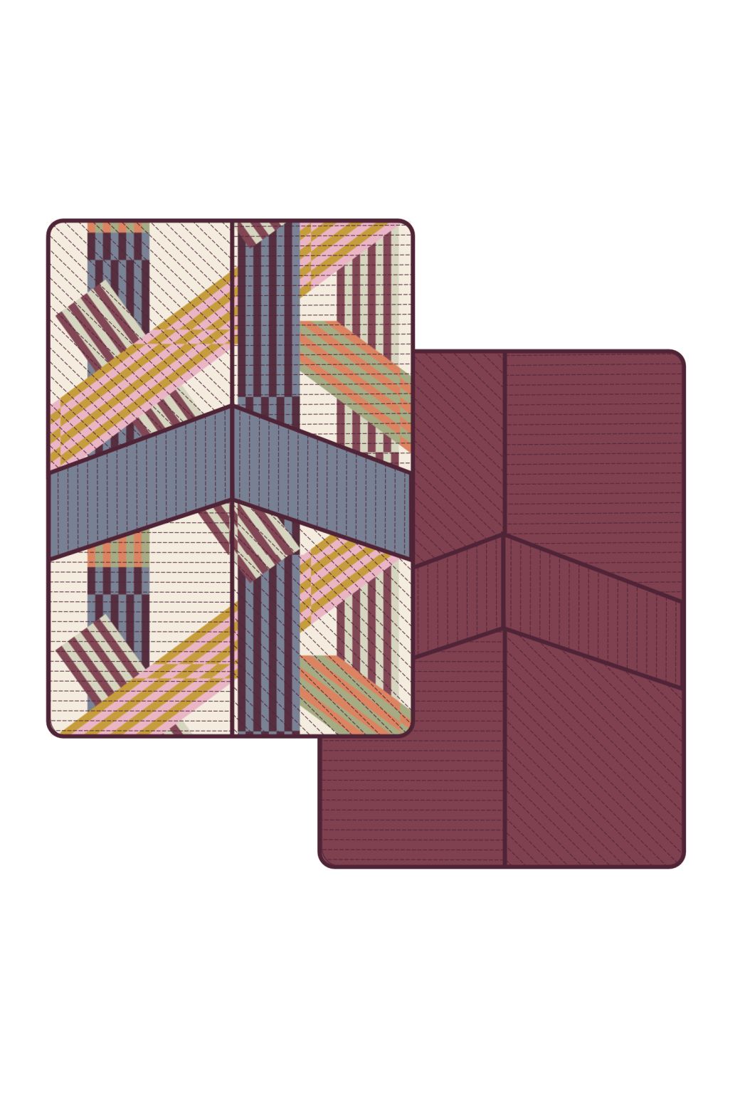 506 - MulticoShibuya Blanket Pack Of 2