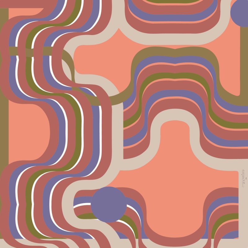 G - Foulard Nébuleuse Peche Lot De 2