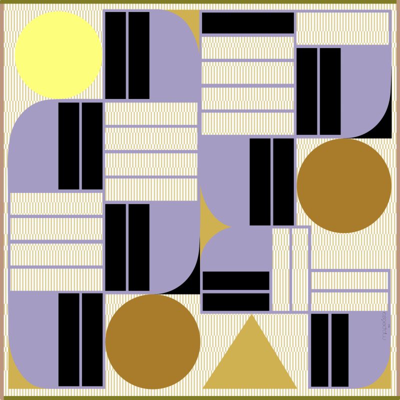 H - Foulard Tempo Parme Lot De 2