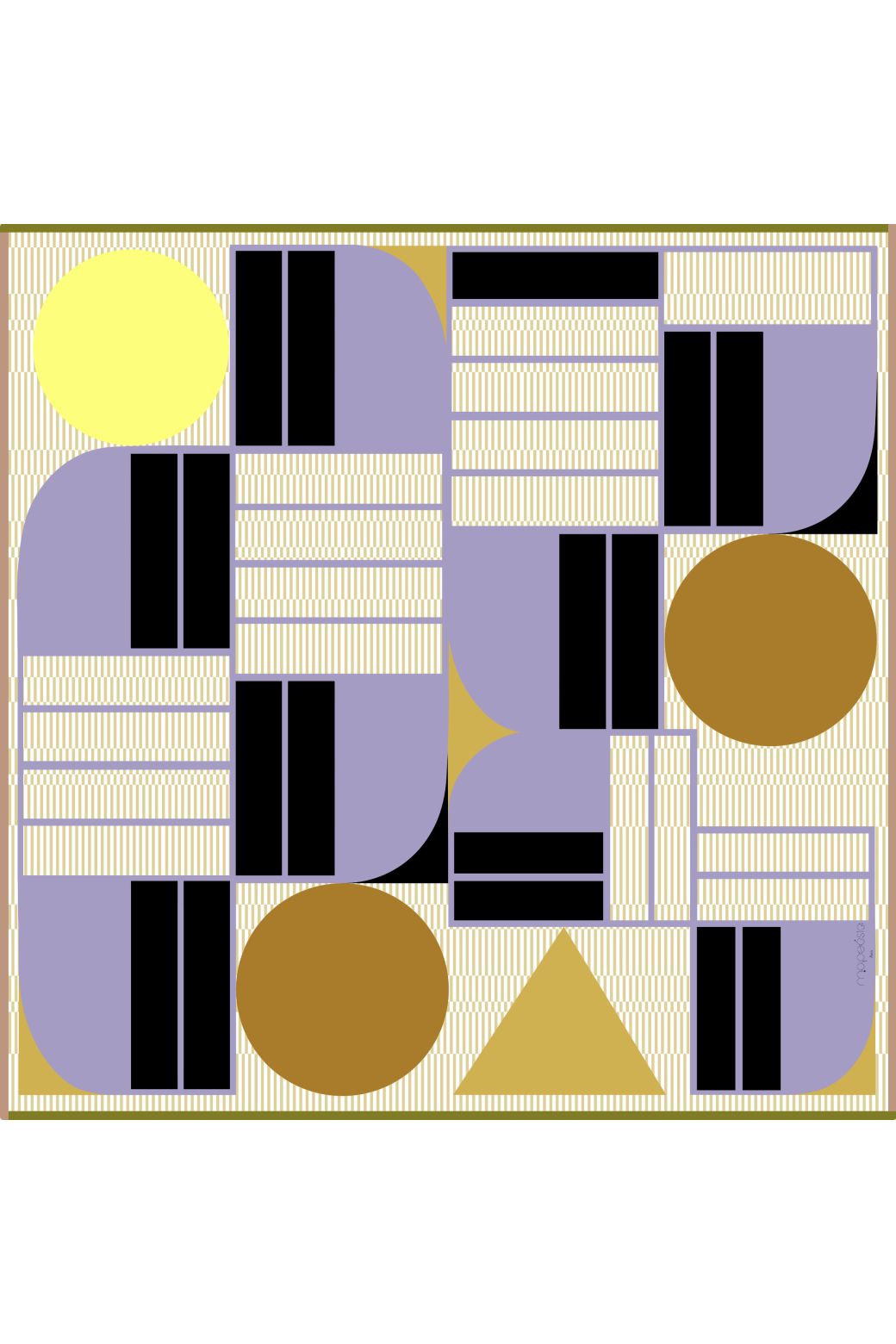 H - Foulard Tempo Parme Lot De 2