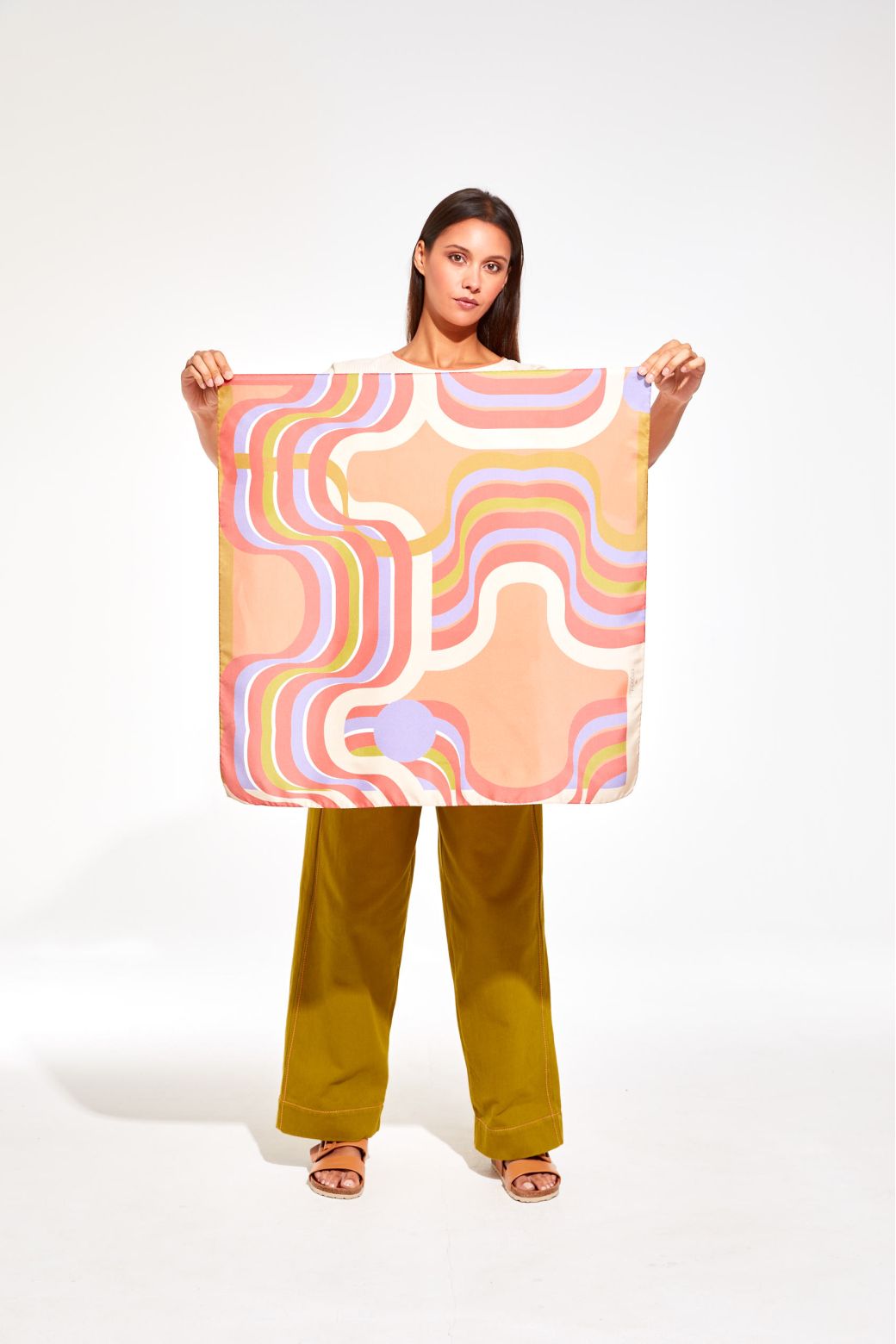 G - Foulard Nébuleuse Peche Lot De 2