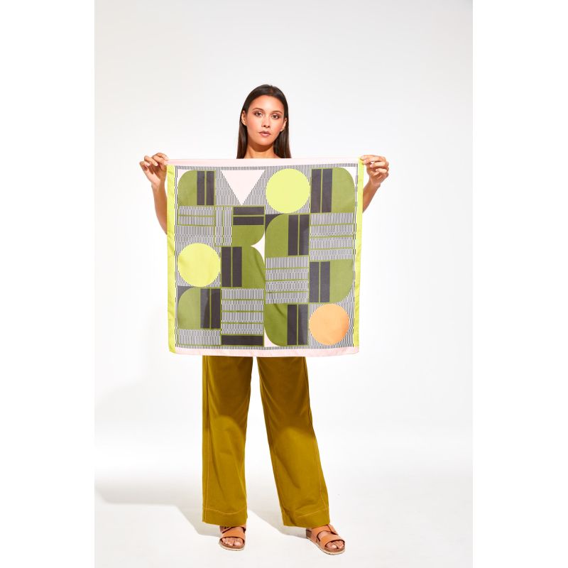 H - Foulard Tempo Kaki Lot De 2