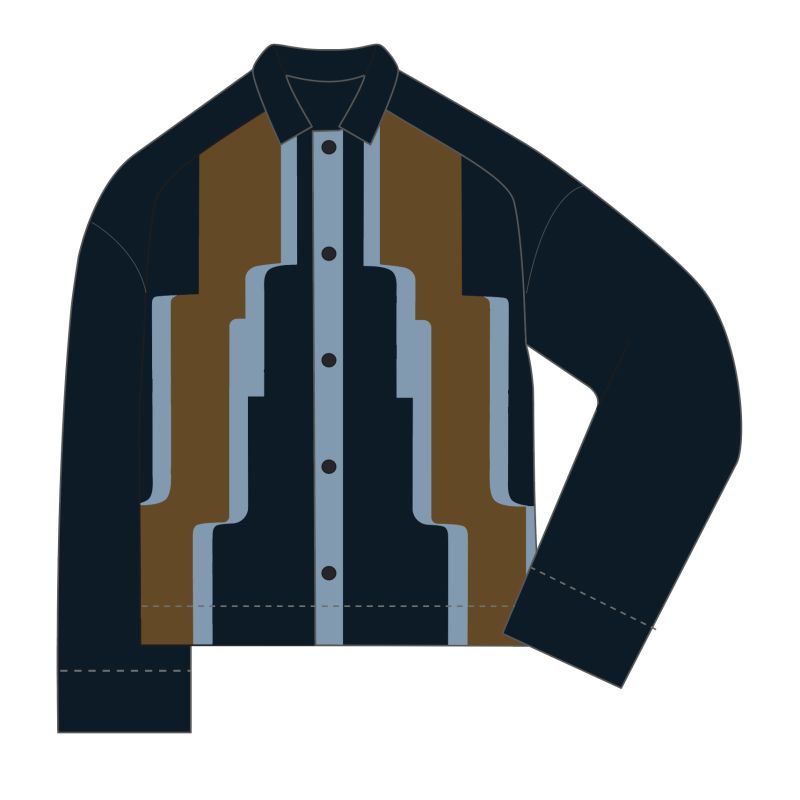 101 - Veste Mina Celeste Marine Lot De 2