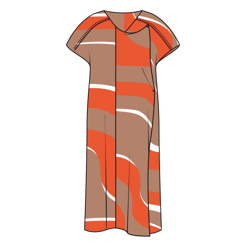 100 - Robe Celia Madone Orange Lot De 2