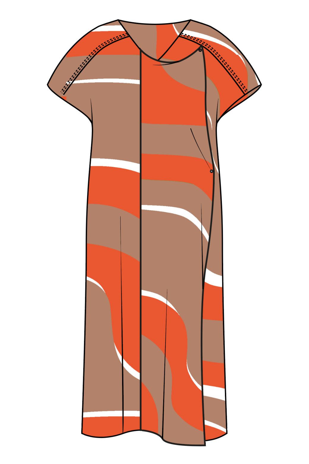 100 - Orange Celia Madone Dress Pack Of 2
