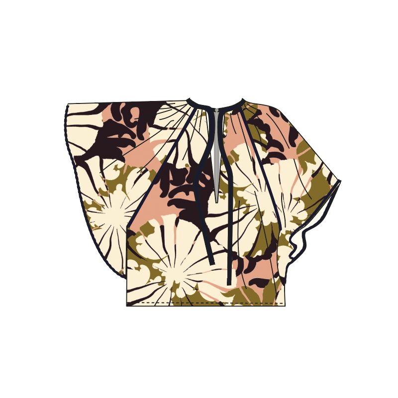 110 - Top Lita Pavot Kaki Rose Lot De 2