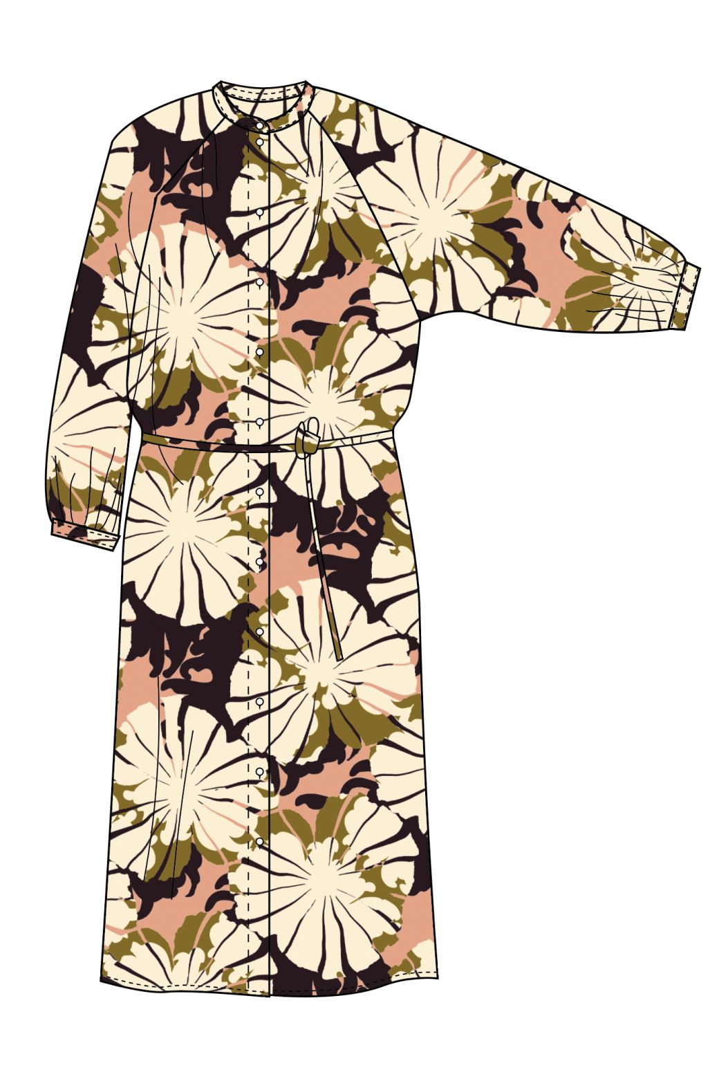 110 - Rose Khaki Eulalie Pavot Dress Pack Of 2