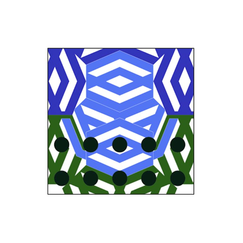 502 - CoussinBloom Bleu80/80/12 Cm Lot De 2