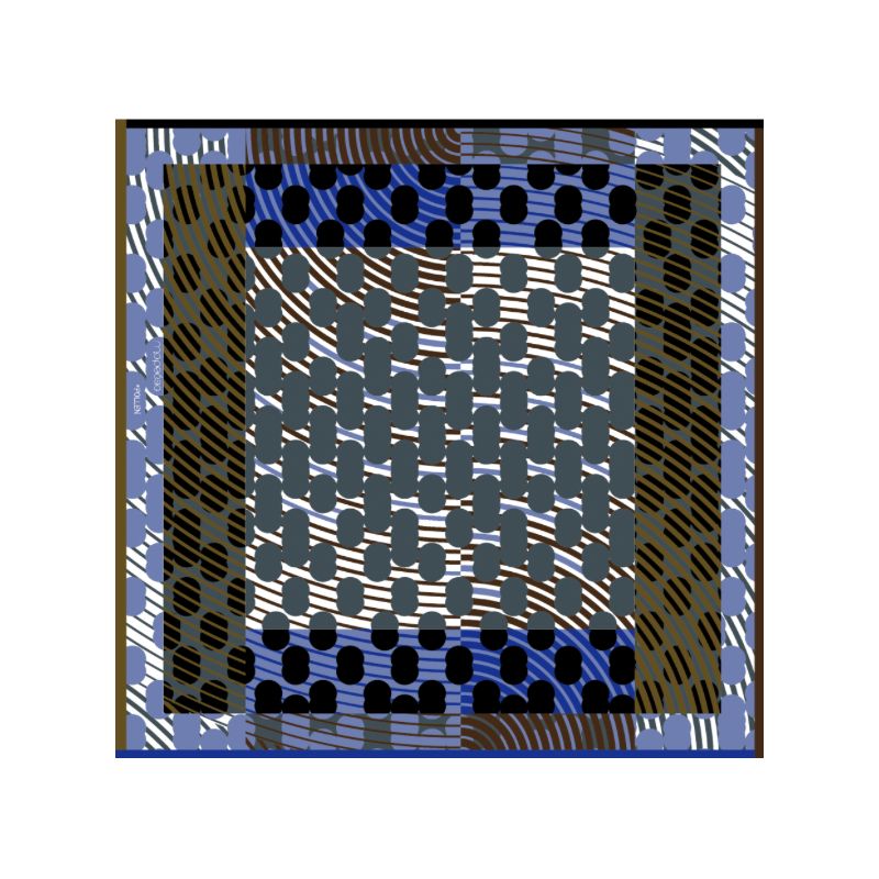 J - FoulardPollen Bleu Lot De 2