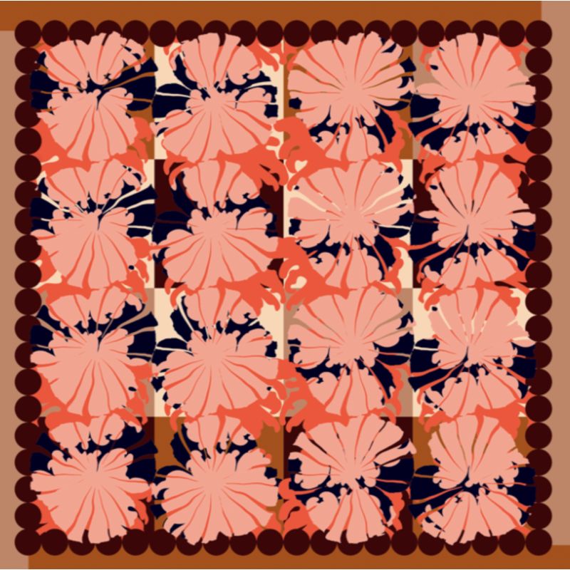 I - FoulardPoppy Brun Lot De 2