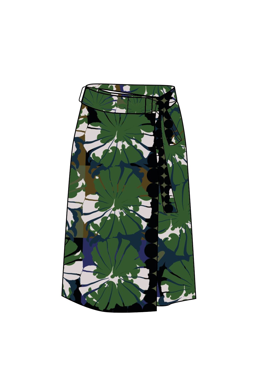 104 - Green Zoe Poppy Skirt Pack Of 2
