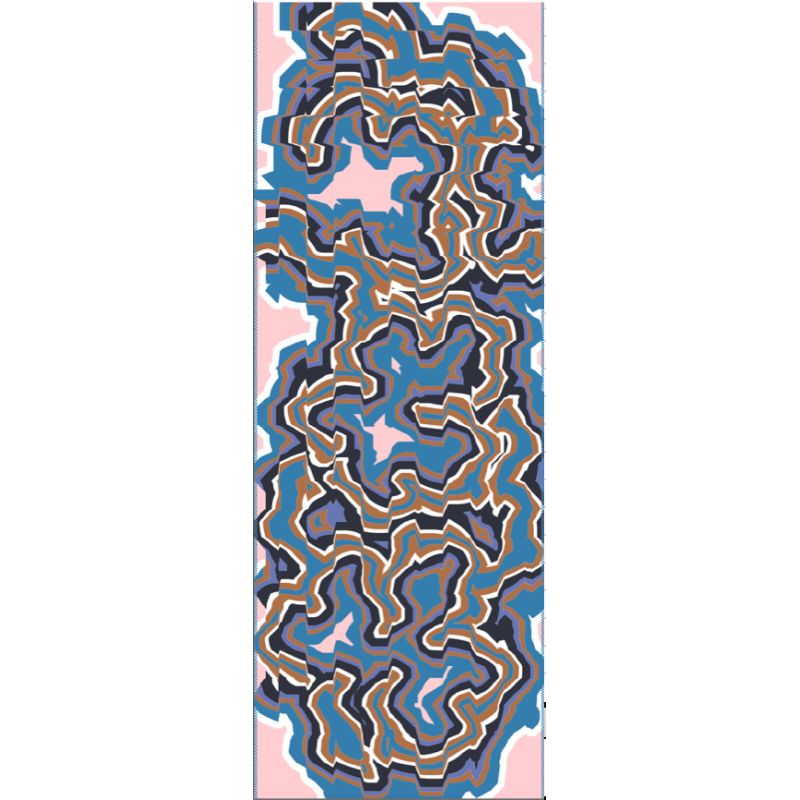 G - FoulardAgate Gris Bleu Lot De 2