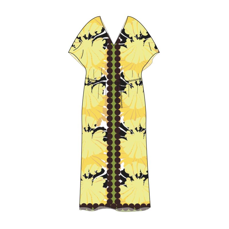 211 - Robe Hydra Pavot Citrine Lot De 2