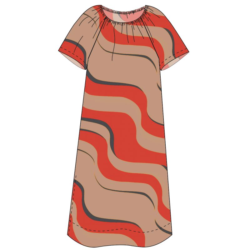 212 - Robe Palao Madone Vermillon Lot De 2