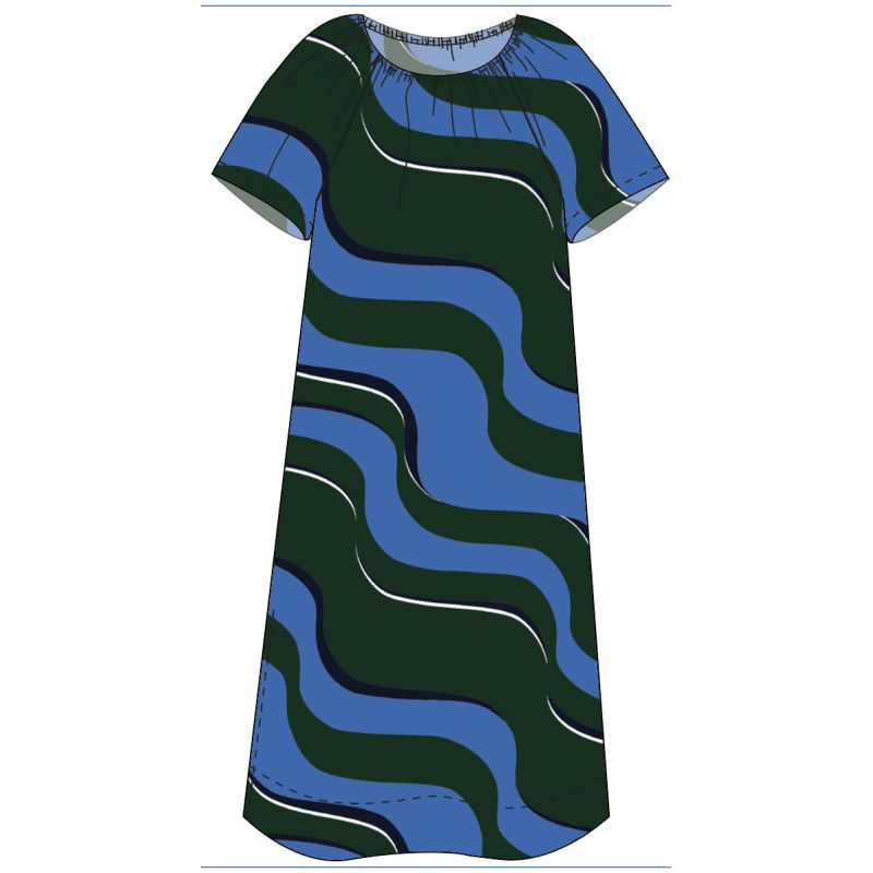 212 - Robe Palao Madone Bleu Vert Lot De 2