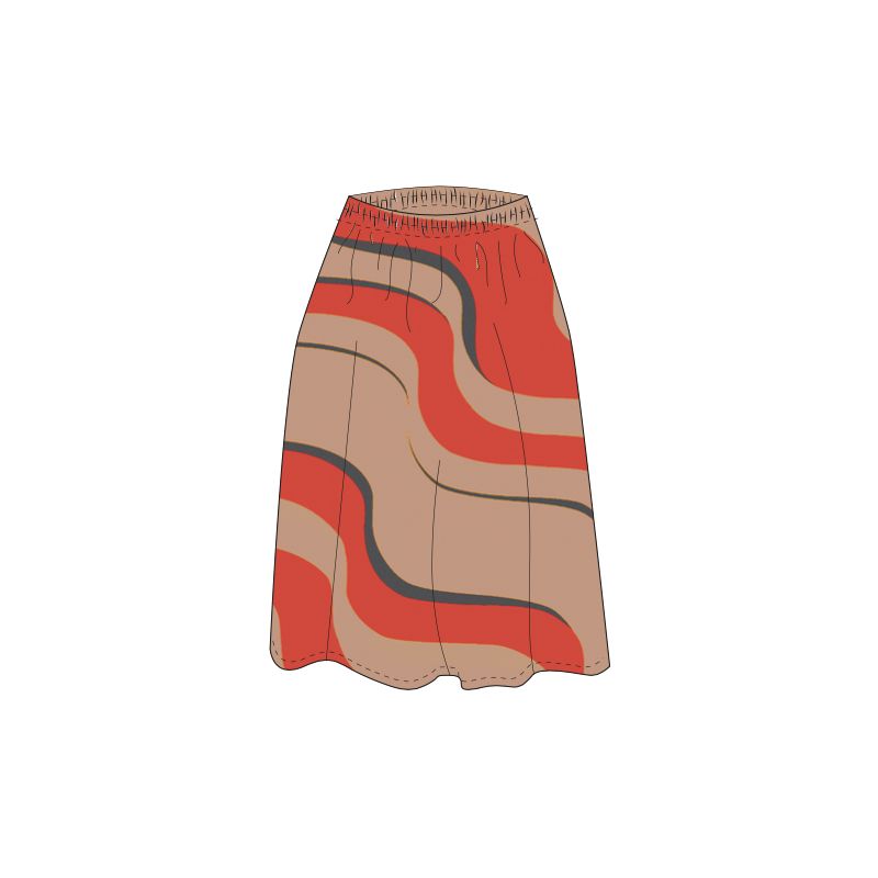 212 - Jupe Juliette Madone Vermillon Lot De 2