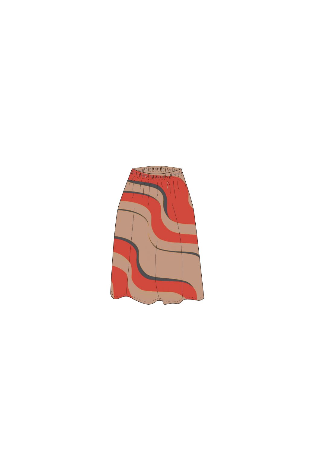 212 - Vermilion Juliette Madone Skirt Pack Of 2