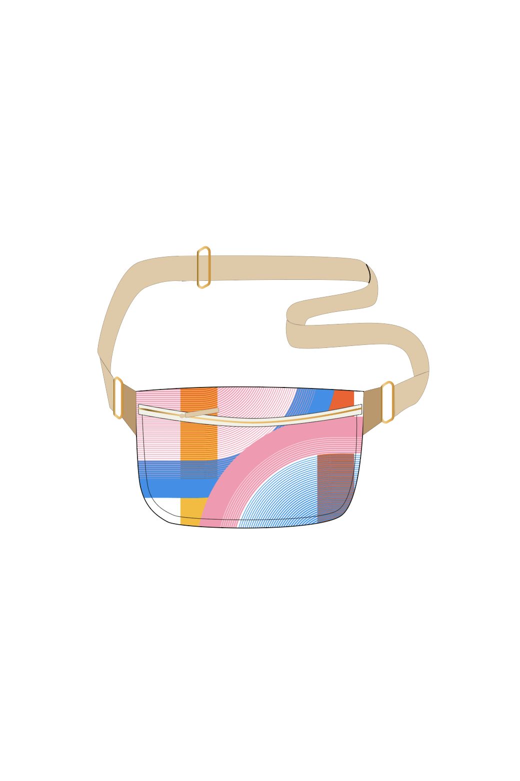 401 - Multicolor Chiara Ettore Bum Bag Pack Of 2
