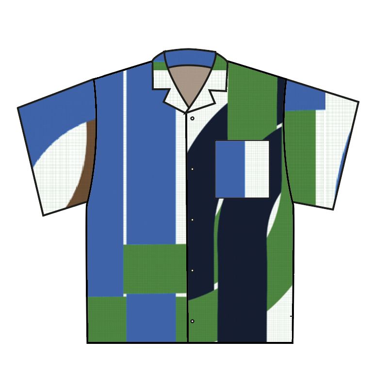 120 - Chemise Homy Liane Bleu Vert Lot De 2