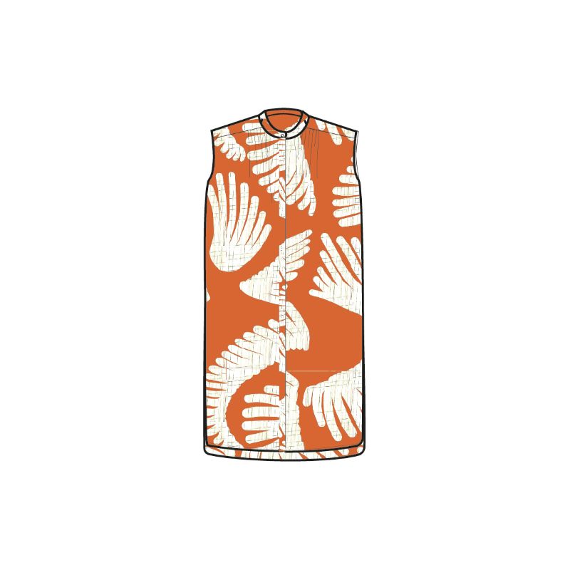 103 - Robe Alma Palma Orange Lot De 2