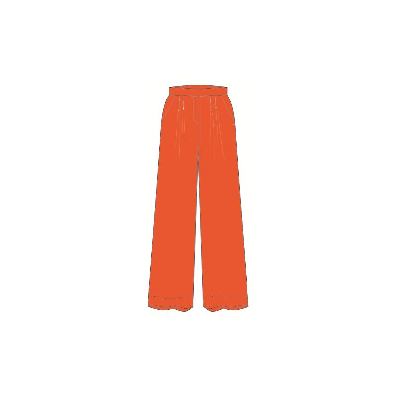 100 - Pantalon Penelope Madone Orange Lot De 2