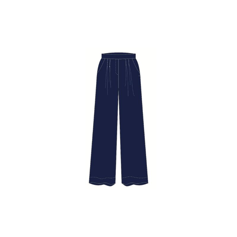 100 - Pantalon Penelope Madone Marine Lot De 2