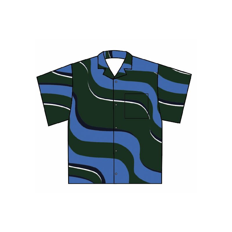 121 - Chemise Homy Madone Bleu Vert Lot De 2