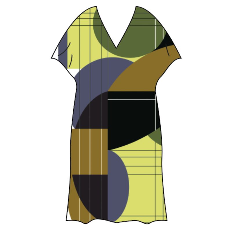 215 - Robe Elia Forma Kaki Lime Lot De 2