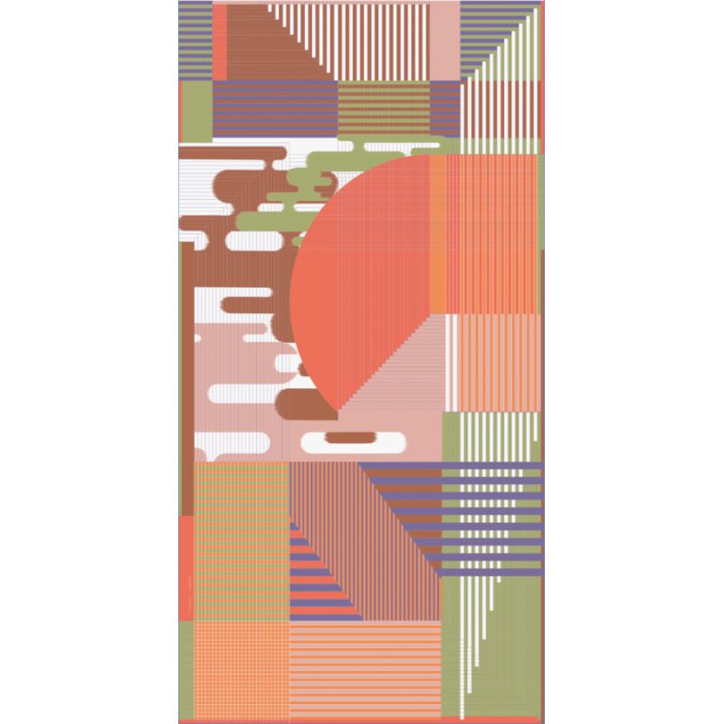 D - FoulardCascade Corail Lot De 2