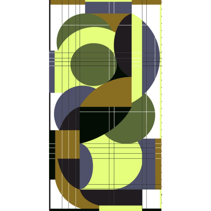 E - FoulardForma Kaki Lime Lot De 2